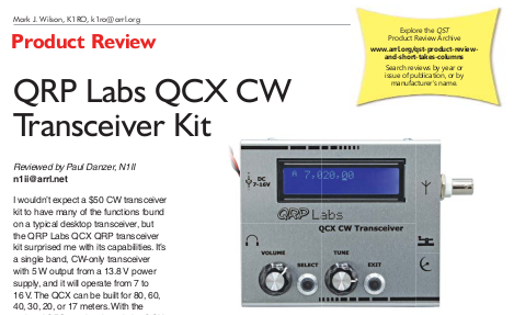 QCX 5W CW transceiver kit